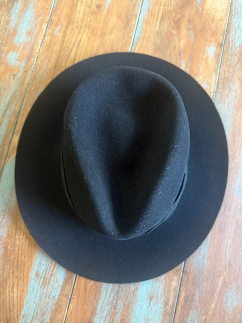 Vintage Mallory by Stetson Black Wool Fedora Hat 1960s - Picture 3 of 9